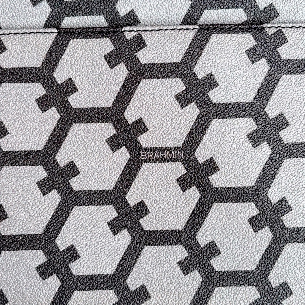 Brahmin Black and Gray Geometric Clutch - Picture 7 of 10